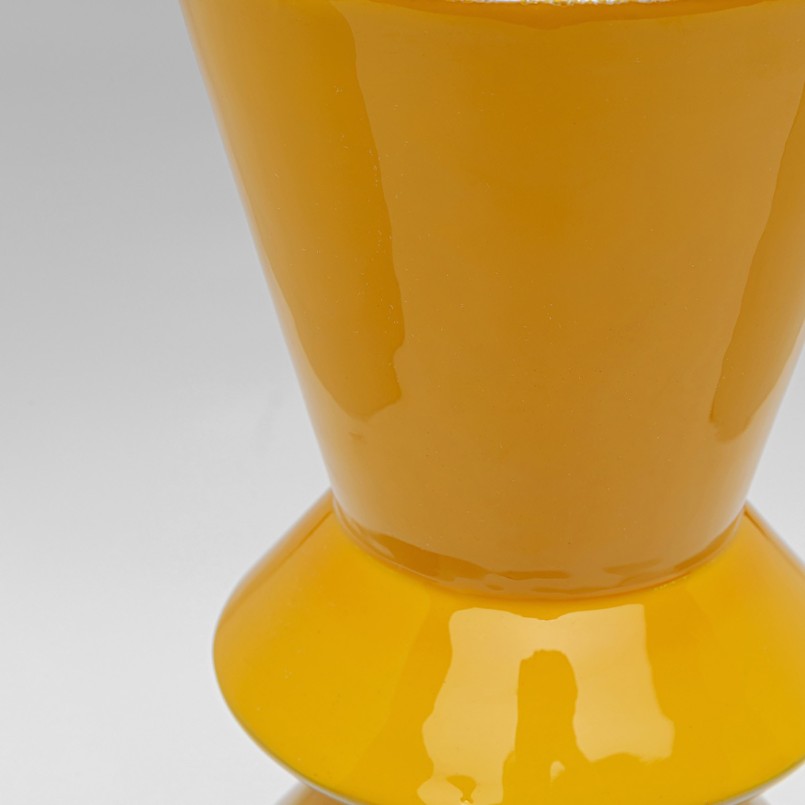 Vase jaune en acier -Rici Swing - Kare Design