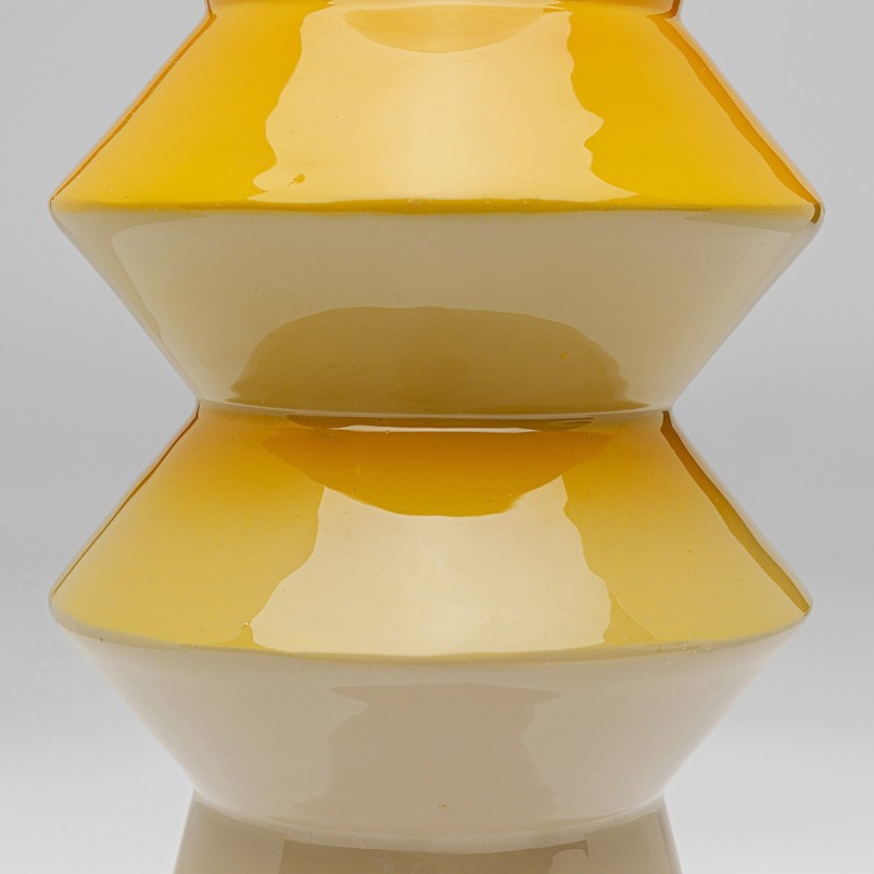 Vase jaune en acier -Rici Swing - Kare Design