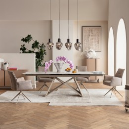Beige fabric rug - Silja - Kare Design