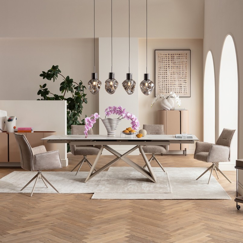 Tapis en tissu beige - Silja - Kare Design