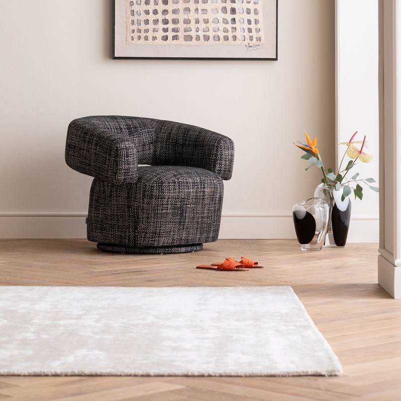 Tapis en tissu beige - Silja - Kare Design