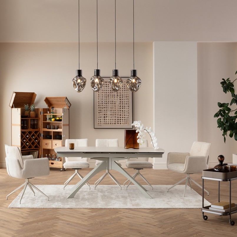 Tapis en tissu beige - Silja - Kare Design