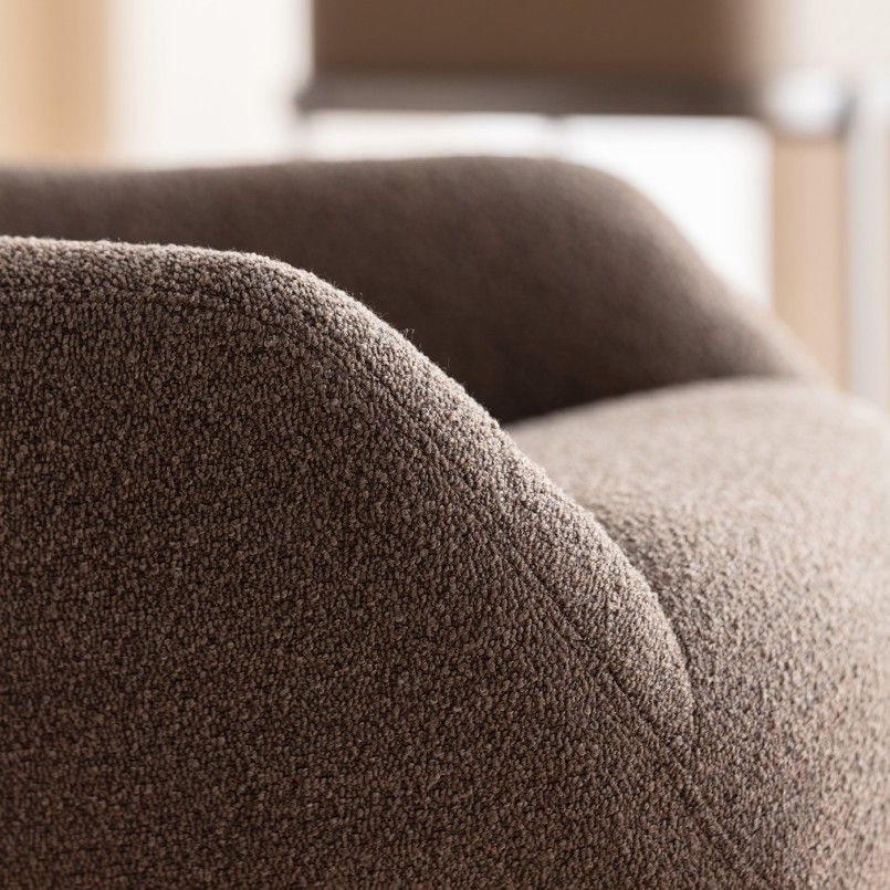 Fauteuil marron pivotant avec accoudoirs - Mimi - Kare Design