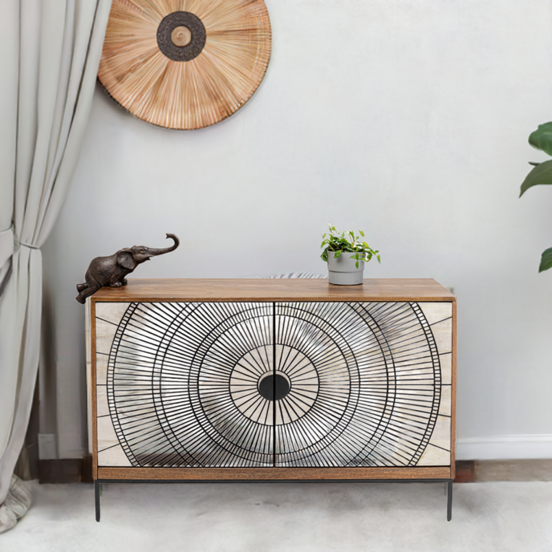 Buffet ethnique en bois - Eye Of Tiger - Kare Design