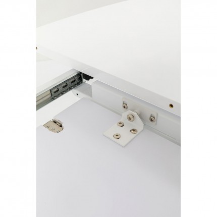 Table à rallonge Benvenuto ovale blanc verni Kare Design