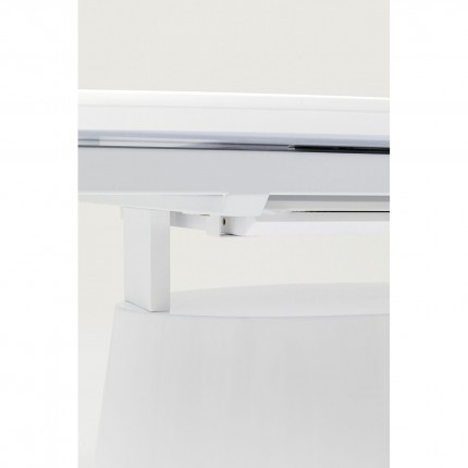 Table à rallonge Benvenuto ovale blanc verni Kare Design