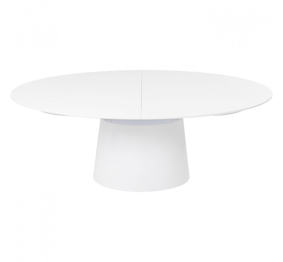 Table à rallonge Benvenuto ovale blanc verni Kare Design Table à rallonge Benvenuto ovale blanc verni Kare Design
