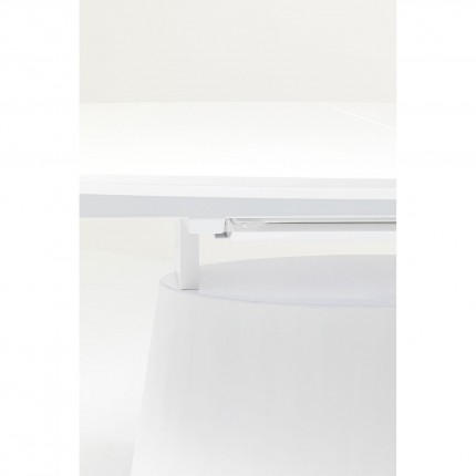 Table à rallonge Benvenuto ovale blanc verni Kare Design