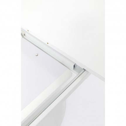 Table à rallonge Benvenuto ovale blanc verni Kare Design
