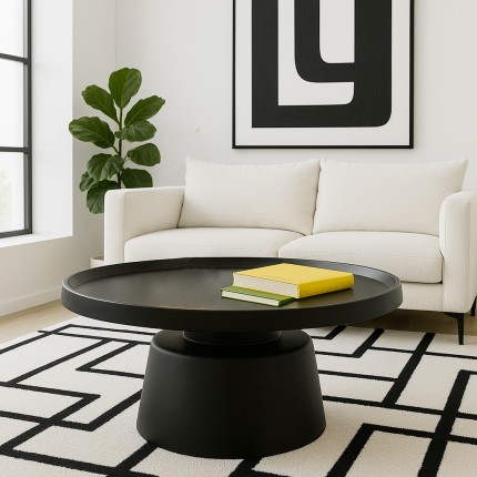 Coffee Table Lima Ø70cm black Kare Design Coffee Table Lima Ø70cm black Kare Design