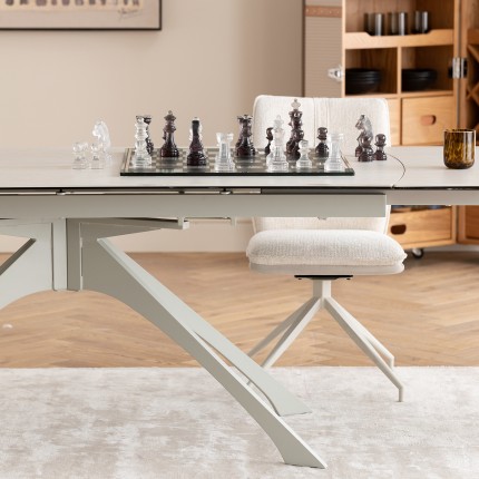 Table à rallonges Lana 260x90cm beige Kare Design