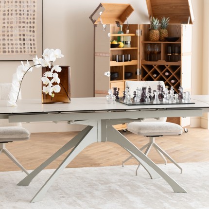 Table à rallonges Lana 260x90cm beige Kare Design