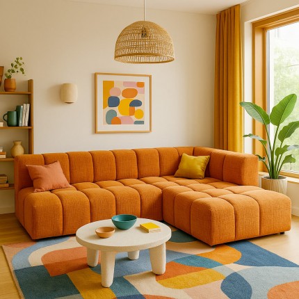 Corner Sofa Belami orange right Kare Design