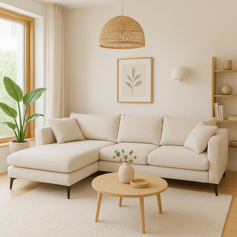Corner Sofa Jimmy cream left Kare Design
