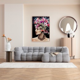Tableau femme fleurs et papillons - Muse Glamour - Kare Design