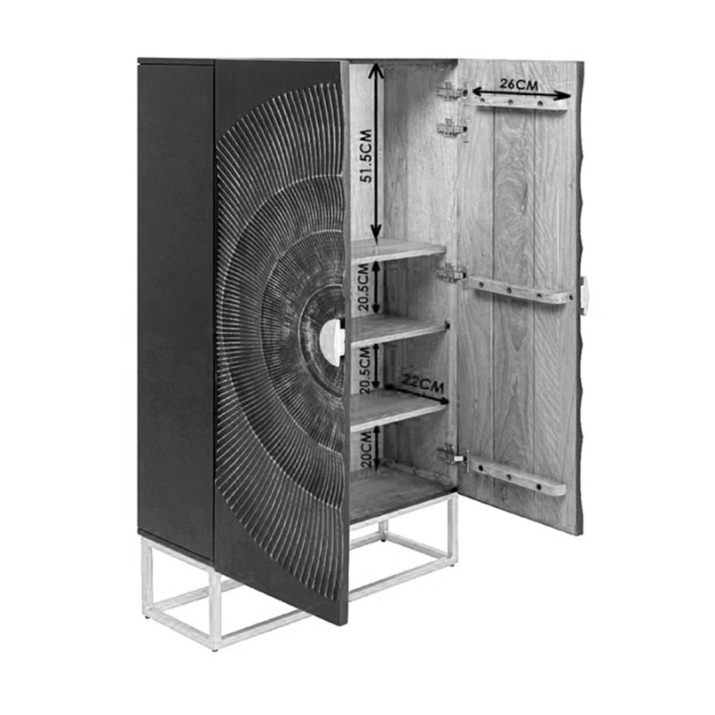Carved wood cabinet - Madeira - Kare Design