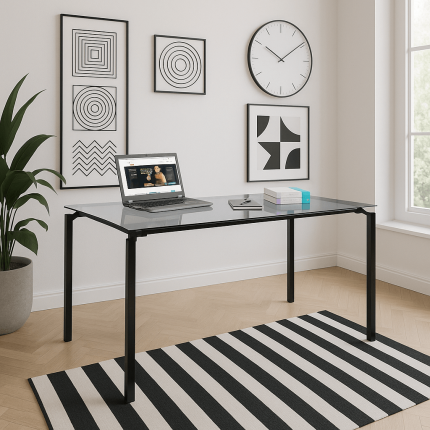 Bureau Lorenco 180x90cm noir Kare Design
