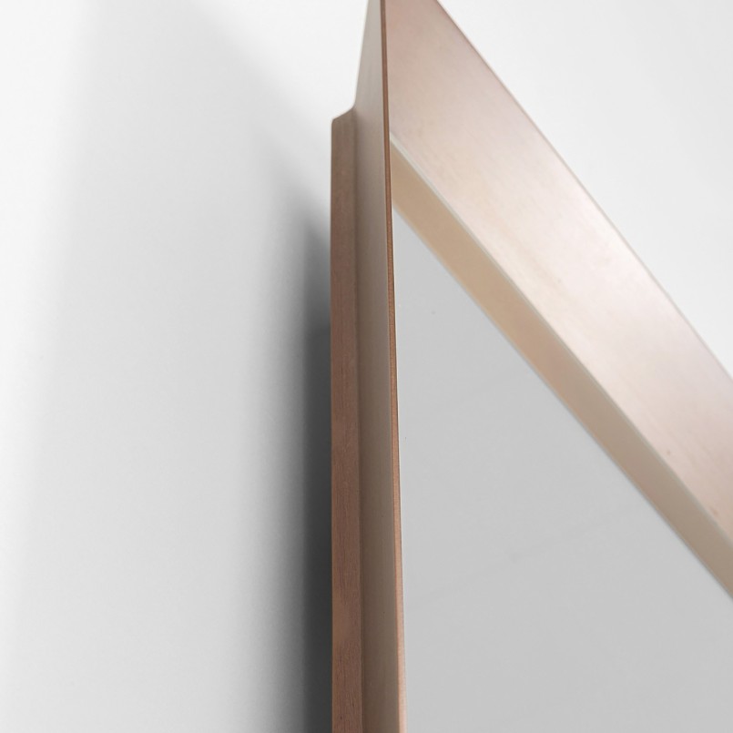 Rectangular wall mirror with bevelled edges - Arezzo Coffee - Kare Design