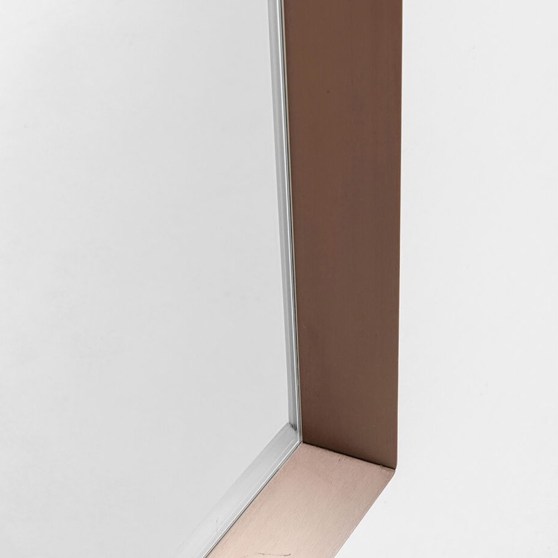 Rectangular wall mirror with bevelled edges - Arezzo Coffee - Kare Design