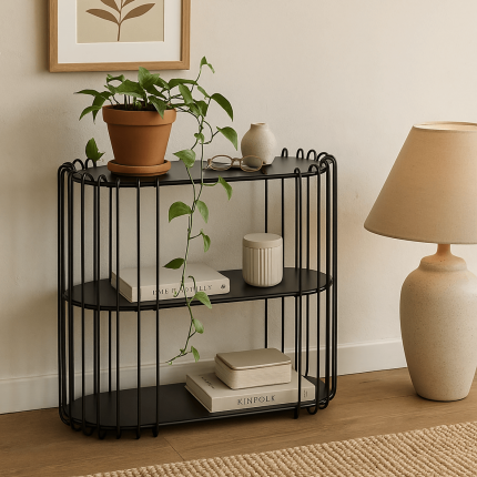 Console Wire 81x37cm black Kare Design Console Wire 81x37cm black Kare Design