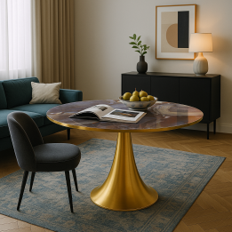 Table à manger ronde effet agate - Grande Possibilita - Kare Design