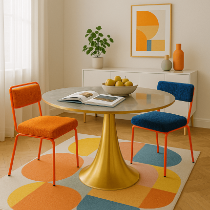 Chaise Ally orange et rouge Kare Design Chaise Ally orange et rouge Kare Design