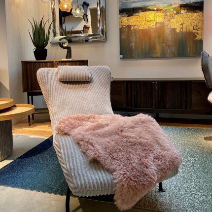 Peau de mouton Heidi 85x65cm rose Kare Design