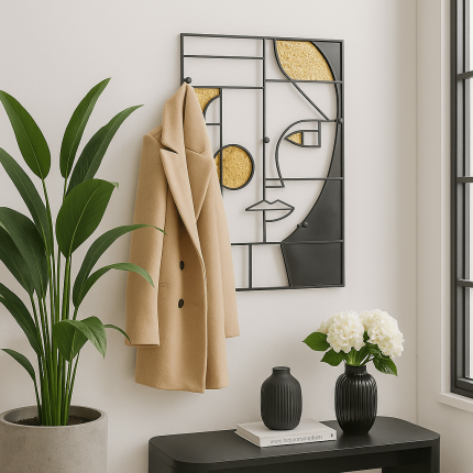 Portemanteau mural Art Face femme 90x60cm Kare Design Portemanteau mural Art Face femme 90x60cm Kare Design