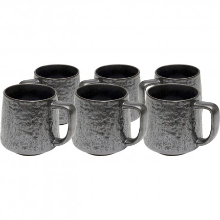 Mug Cosmos black (6/set) Kare Design