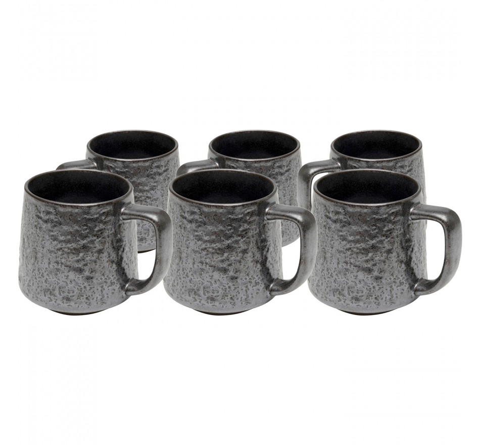 Mug Cosmos black (6/set) Kare Design Mug Cosmos black (6/set) Kare Design