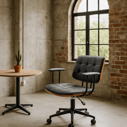 Chaise de bureau pivotante Nelly noire Kare Design Chaise de bureau pivotante Nelly noire Kare Design