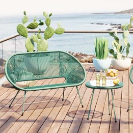 Green garden bench - Acapulco Mono - Kare Design