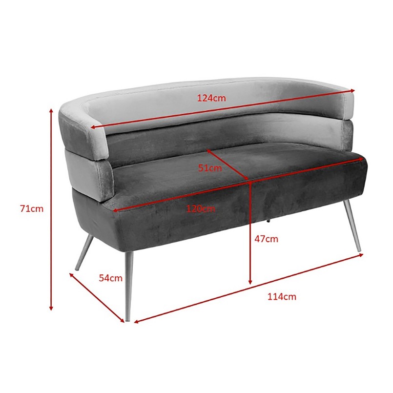 Cream velvet retro sofa - Sandwich - Kare Design