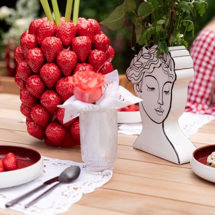 Vase fraises rouges 30cm Kare Design