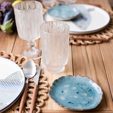 Assiettes Mina 14cm bleues set de 6 Kare Design Assiettes Mina 14cm bleues set de 6 Kare Design
