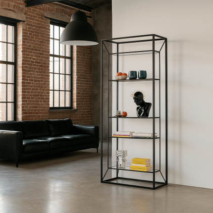 Étagère Corinne 200x90cm noire Kare Design