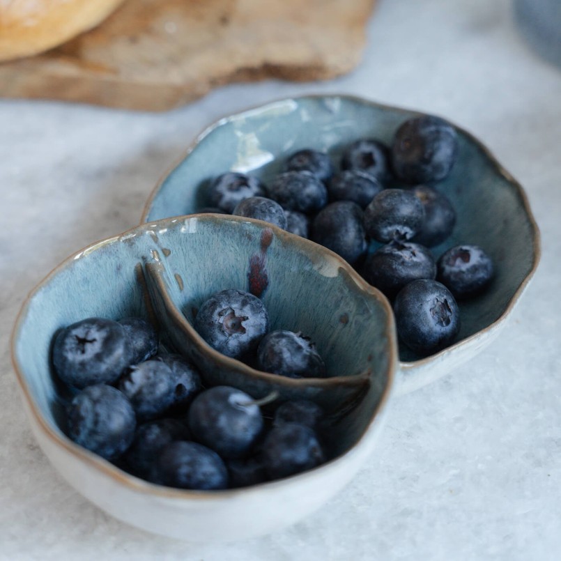 Coupe en grès bleue - Mina Dip - Kare Design