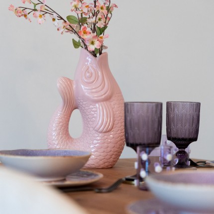 Wine glass Fogli purple (6/set) Kare Design