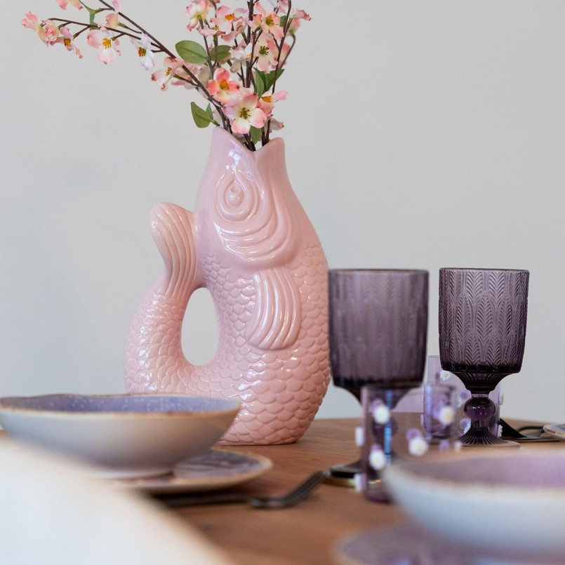 Purple glass wine glasses - Fogli - Kare Design