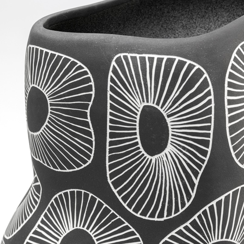 Vase gris anémones en porcelaine - Kare Design