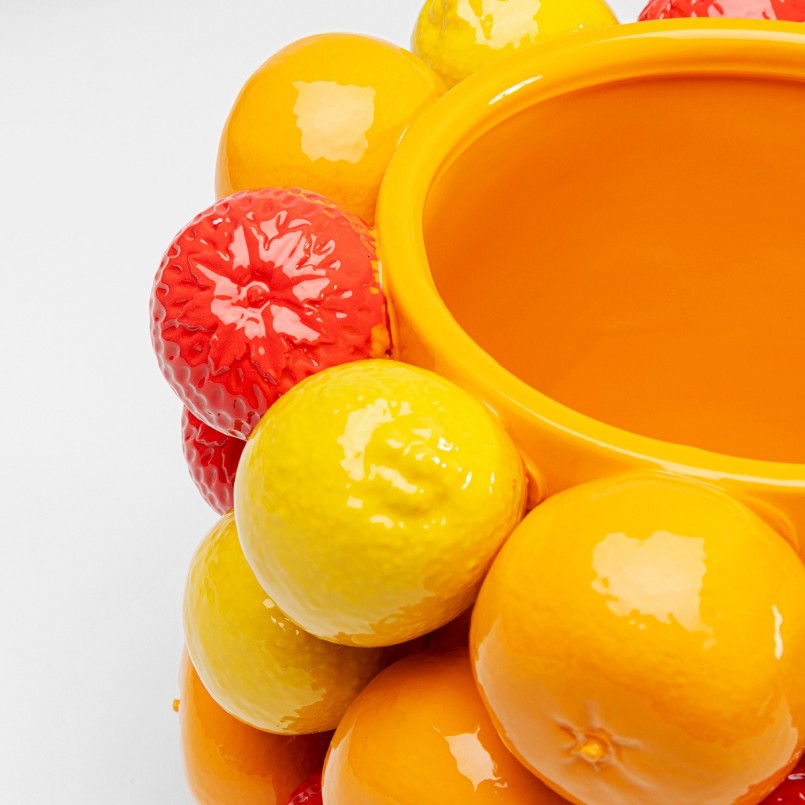 Vase en porcelaine oranges, fraises et citrons - Kare Design