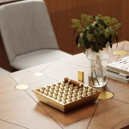 Square golden ashtray - Soho - Kare Design