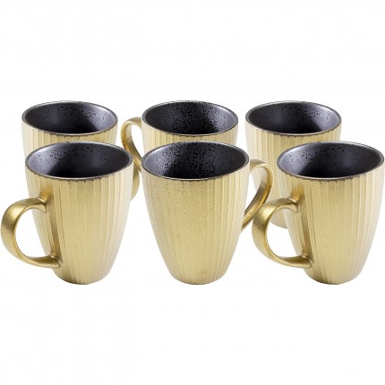 Mugs Diva gold (6/set) Kare Design