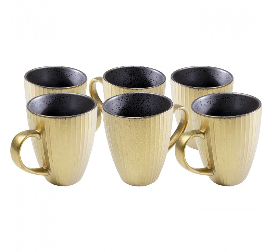 Mugs Diva gold (6/set) Kare Design Mugs Diva gold (6/set) Kare Design