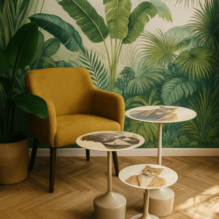 Tables d'appoint animaux costumes set de 3 Kare Design