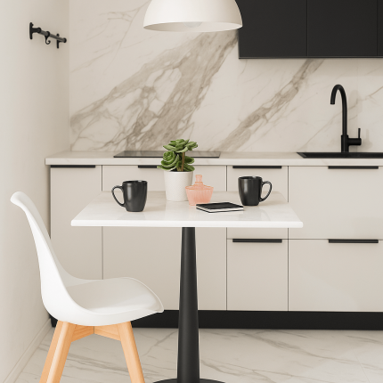 Table Bistrot Capri 70x70cm marbre blanc Kare Design Table Bistrot Capri 70x70cm marbre blanc Kare Design