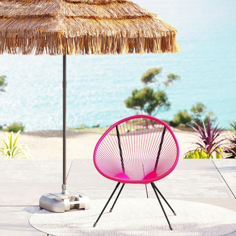 Fauteuil de jardin rose fuchsia - Acapulco - Kare Design