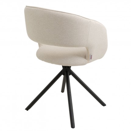 Swivel chair with armrests Gina black Kare Design