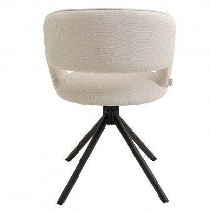 Swivel chair with armrests Gina black Kare Design