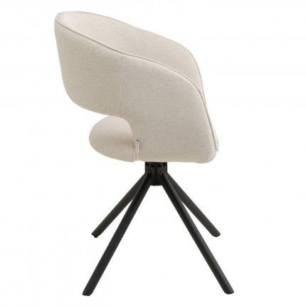 Swivel chair with armrests Gina black Kare Design